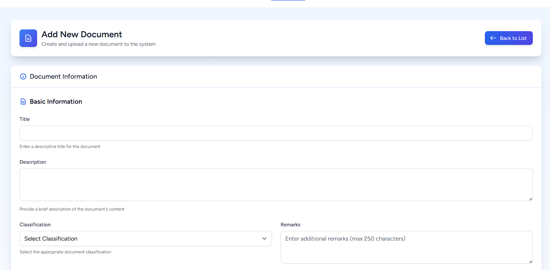 Document Upload